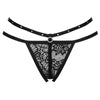 LIVCO CORSETTI FASHION - NOMADE TANGA CROTCHLESS NEGRO S/M - Sensuana.es