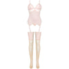 LIVCO CORSETTI FASHION - PERSINNE PEACH SET CORSET + PANTY + MEDIAS S/M - Sensuana.es