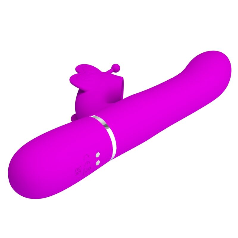 PRETTY LOVE - VIBRADOR RABBIT MULTIFUNCIÓN 4 EN 1 MARIPOSA FUCSIA - Sensuana.es