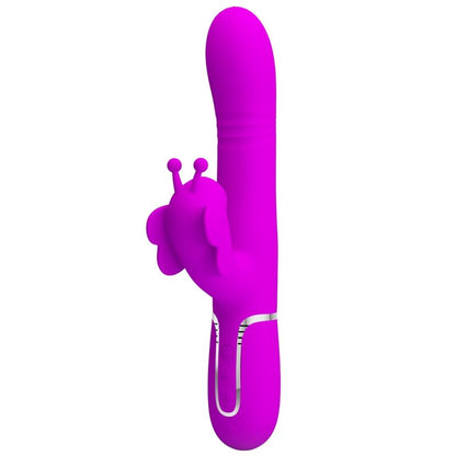 PRETTY LOVE - VIBRADOR RABBIT MULTIFUNCIÓN 4 EN 1 MARIPOSA FUCSIA - Sensuana.es