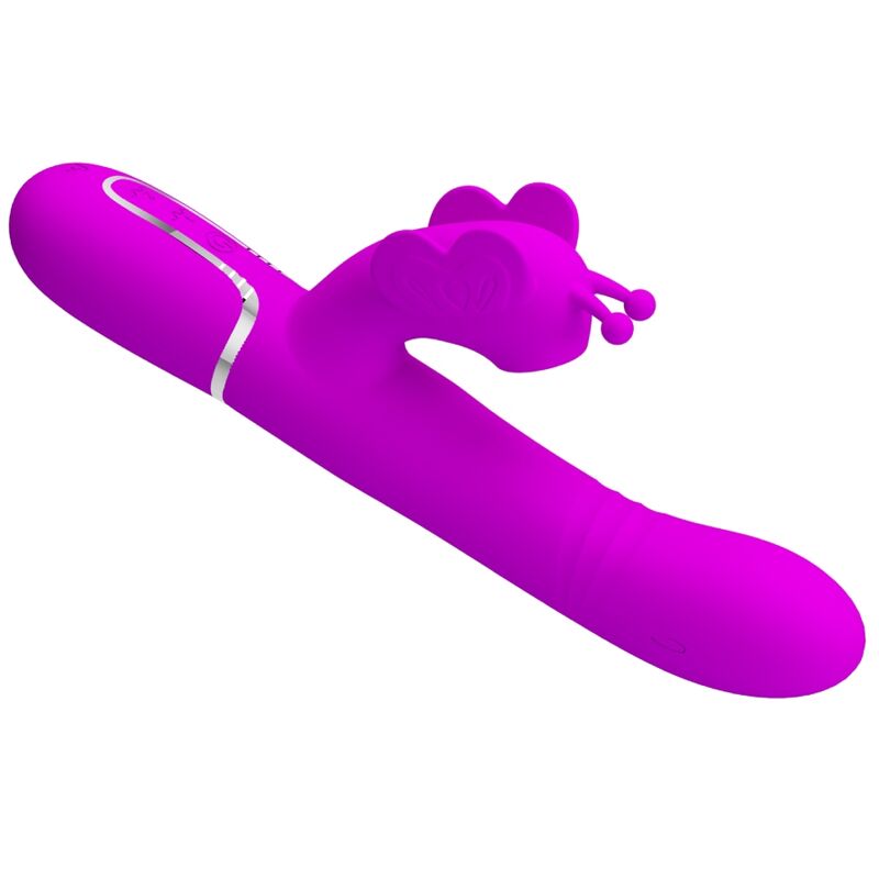 PRETTY LOVE - VIBRADOR RABBIT MULTIFUNCIÓN 4 EN 1 MARIPOSA FUCSIA - Sensuana.es