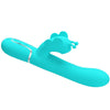 PRETTY LOVE - VIBRADOR RABBIT MULTIFUNCIÓN 4 EN 1 MARIPOSA VERDE AGUA - Sensuana.es