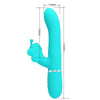 PRETTY LOVE - VIBRADOR RABBIT MULTIFUNCIÓN 4 EN 1 MARIPOSA VERDE AGUA - Sensuana.es