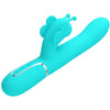 PRETTY LOVE - VIBRADOR RABBIT MULTIFUNCIÓN 4 EN 1 MARIPOSA VERDE AGUA - Sensuana.es