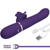 PRETTY LOVE - VIBRADOR RABBIT MULTIFUNCIÓN 4 EN 1 MARIPOSA MORADO - Sensuana.es