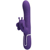 PRETTY LOVE - VIBRADOR RABBIT MULTIFUNCIÓN 4 EN 1 MARIPOSA MORADO - Sensuana.es