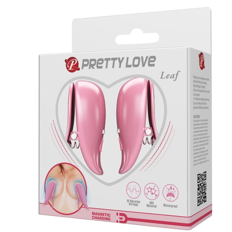 PRETTY LOVE - LEAF PINZAS VIBRATORIAS PARA PEZONES ROSA - Sensuana.es