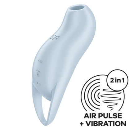 SATISFYER - POCKET PRO 1 ESTIMULADOR CLÍTORIS AZUL CLARO - Sensuana.es