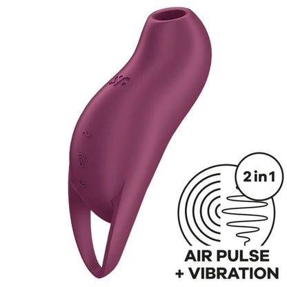 SATISFYER - POCKET PRO 1 ESTIMULADOR CLÍTORIS GRANATE - Sensuana.es