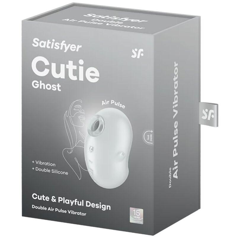 SATISFYER - CUTIE GHOST VIBRADOR LAY-ON BLANCO - Sensuana.es