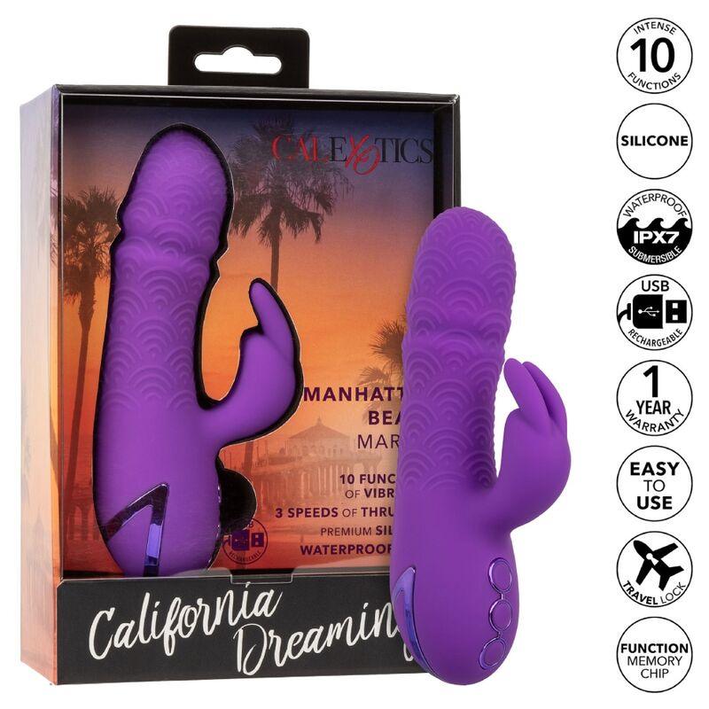 CALEXOTICS - MANHATTAN BEACH MARVEL VIBRADOR RABBIT MORADO BY CALIFORNIA DREAMING - Sensuana.es