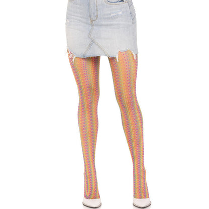 LEG AVENUE - MEDIAS DE CROCHET MULTICOLOR - Sensuana.es