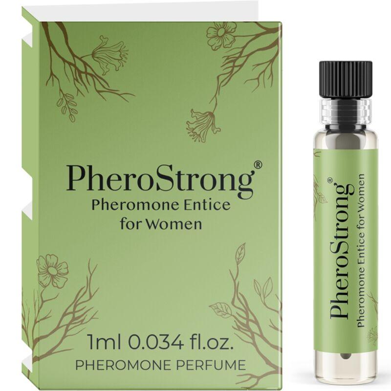 PHEROSTRONG - PERFUME CON FEROMONAS ENTICE PARA MUJER 1 ML - Sensuana.es