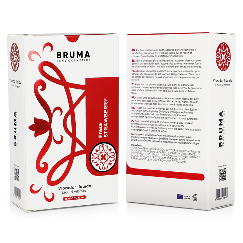 BRUMA - POTENTE GEL VIBRADOR LÍQUIDO FRESA 15 ML - Sensuana.es