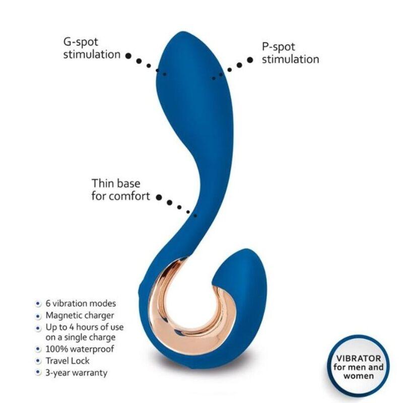 G-VIBE - GPOP 2 VIBRADOR PUNTO G Y P AZUL INDIGO - Sensuana.es