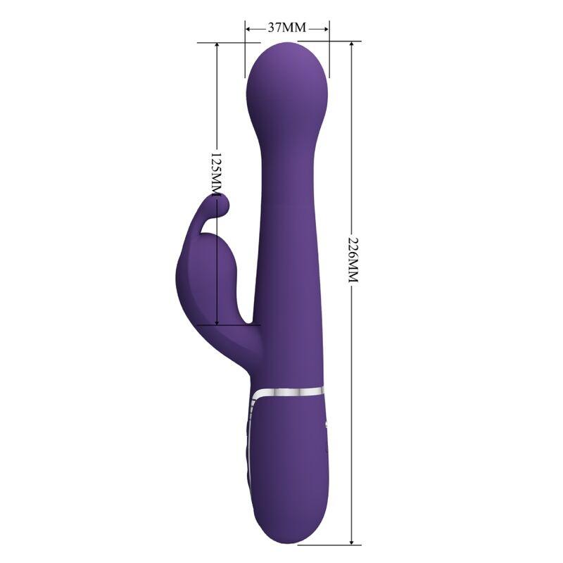 PRETTY LOVE - DEJON VIBRADOR RABBIT 3 EN 1 MULTIFUNCIÓN MORADO - Sensuana.es