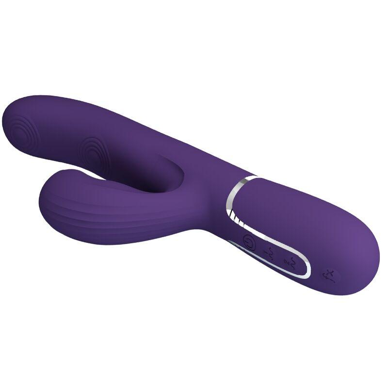 PRETTY LOVE - PERLITA VIBRADOR PUNTO G 3 EN 1 MULTIFUNCIÓN MORADO - Sensuana.es