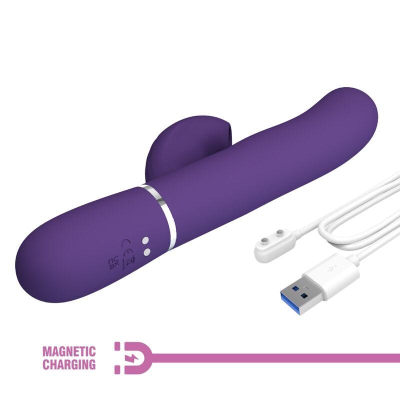 PRETTY LOVE - PERLITA VIBRADOR PUNTO G 3 EN 1 MULTIFUNCIÓN MORADO - Sensuana.es