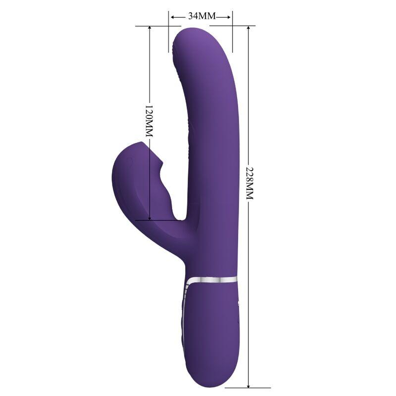 PRETTY LOVE - PERLITA VIBRADOR PUNTO G 3 EN 1 MULTIFUNCIÓN MORADO - Sensuana.es