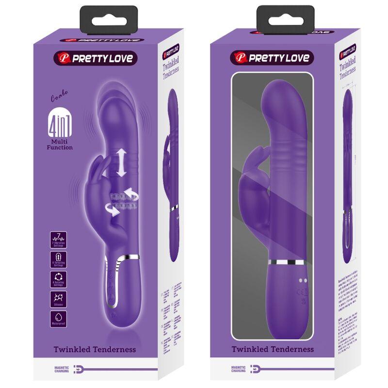 PRETTY LOVE - COALE VIBRADOR RABBIT 4 EN 1 MORADO - Sensuana.es