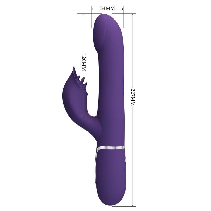 PRETTY LOVE - ZALIN VIBRADOR RABBIT PERLAS 4 EN 1 MORADO - Sensuana.es