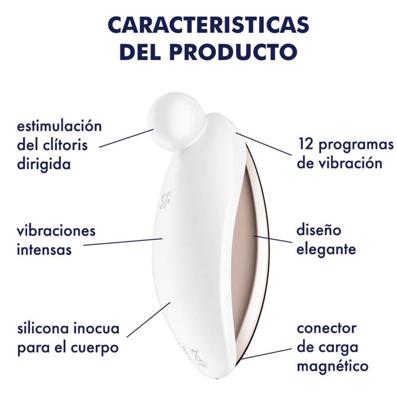 SATISFYER - SPOT ON 2 VIBRADOR LAY-ON BLANCO - Sensuana.es