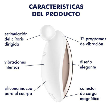 SATISFYER - SPOT ON 2 VIBRADOR LAY-ON BLANCO - Sensuana.es