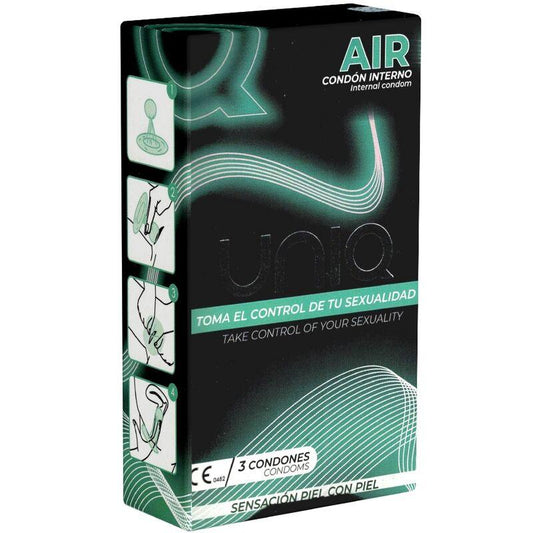 UNIQ - AIR PRESERVATIVO FEMENINO SIN LATEX 3 UNIDADES - Sensuana.es