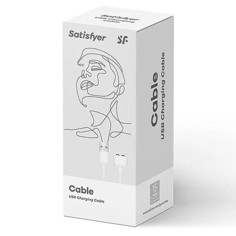 SATISFYER - CABLE USB CARGADOR BLANCO - Sensuana.es