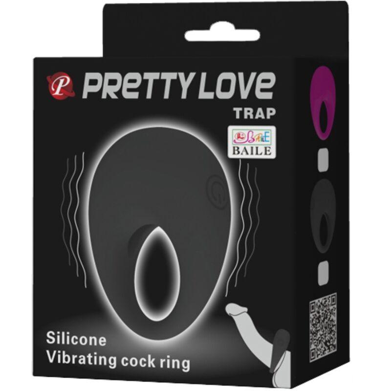 PRETTY LOVE - TRAP ANILLO VIBRADOR NEGRO - Sensuana.es