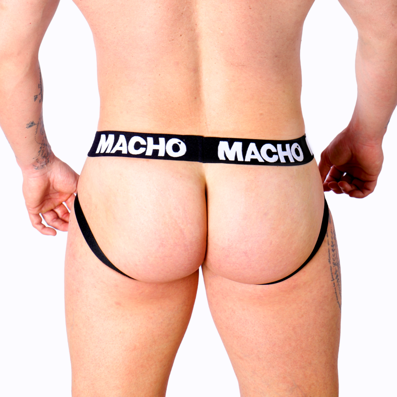 MACHO - MX27GR JOCK CUERO GRIS BEIGE S - Sensuana.es