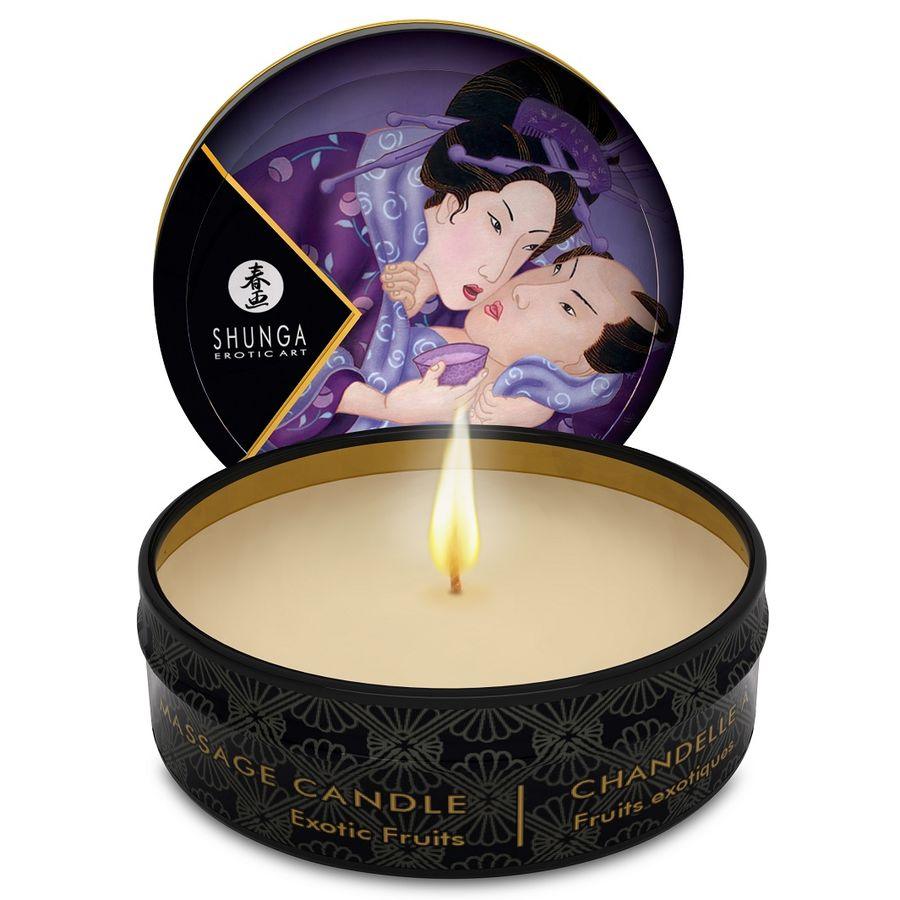 SHUNGA - MINI CARESS BY CANDELIGHT VELA MASAJE FRUTAS EXOTICAS 30 ML - Sensuana.es