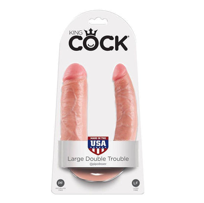 KING COCK - DILDO DOBLE PENETRACIÓN 17.8 CM NATURAL - Sensuana.es