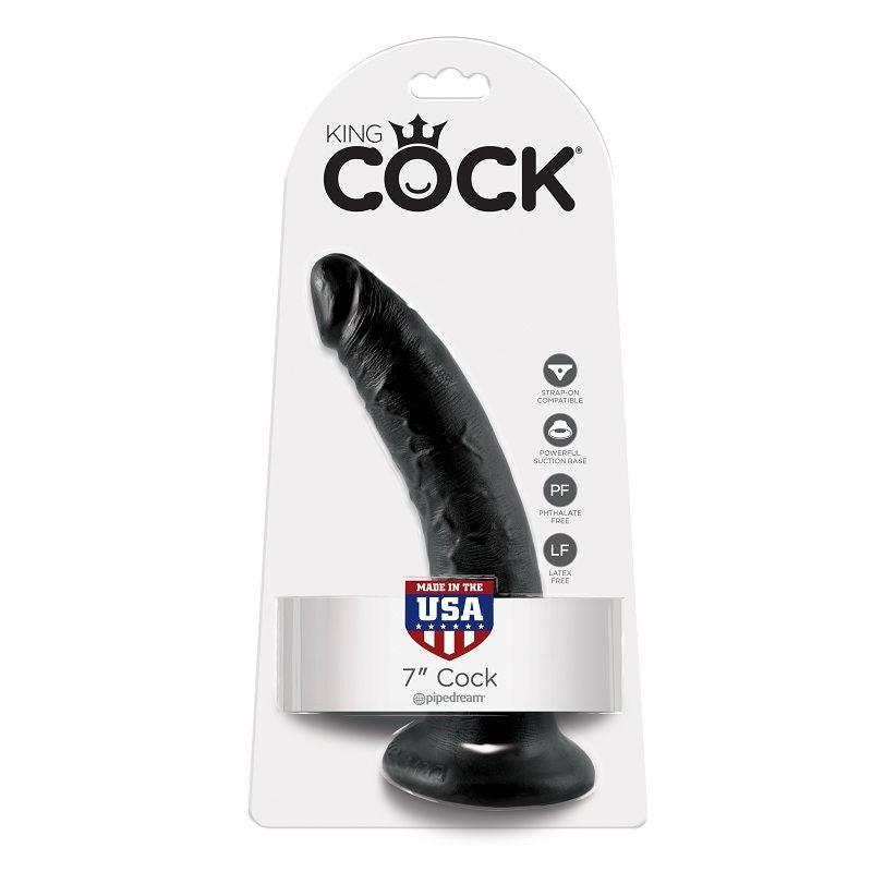 KING COCK - 7 PENE NEGRO 17.8 CM - Sensuana.es