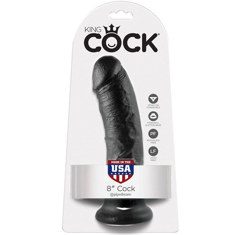 KING COCK - 8 PENE NEGRO 20.3 CM - Sensuana.es