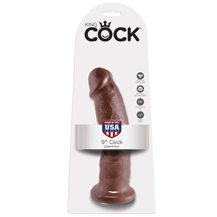 KING COCK - 9 PENE MARRON 22.9 CM - Sensuana.es