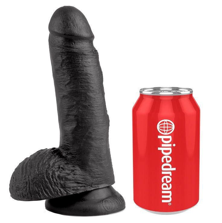 KING COCK - 7 PENE REALISTICO NEGRO 17.8 CM - Sensuana.es