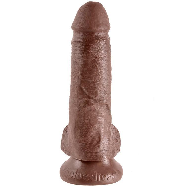 KING COCK - 7 PENE REALISTICO MARRON 17.8 CM - Sensuana.es