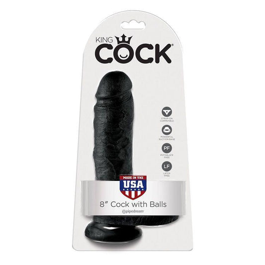 KING COCK - 8 PENE REALISTICO NEGRO 20.3 CM - Sensuana.es