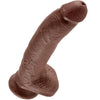 KING COCK - 9 PENE REALISTICO MARRON 22.9 CM - Sensuana.es