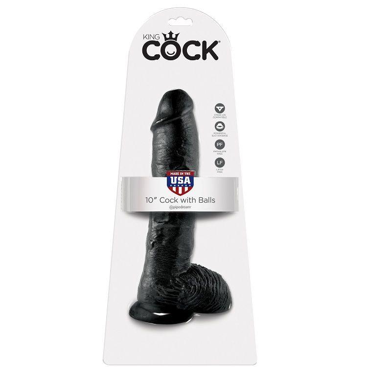 KING COCK - 10 PENE REALISTICO NEGRO 26.5 CM - Sensuana.es