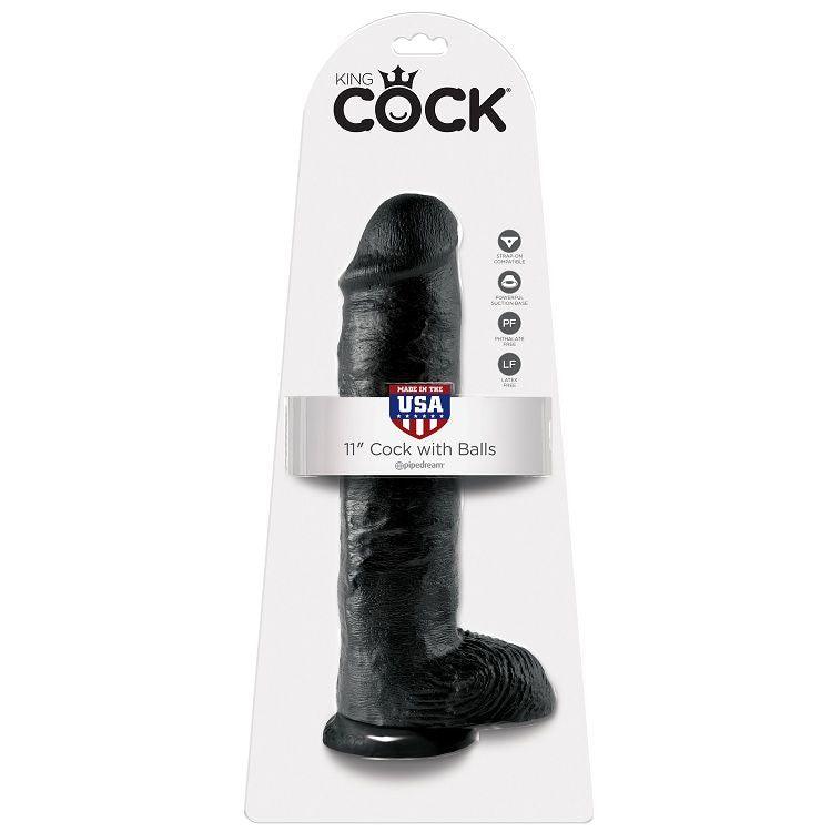 KING COCK - 11 PENE REALISTICO NEGRO 28 CM - Sensuana.es