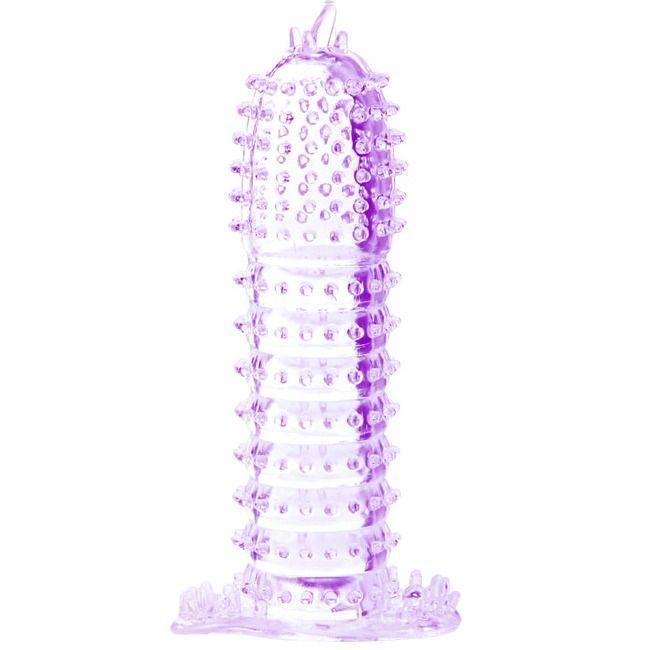 BAILE - FUNDA PARA PENE CON PUNTOS ESTIMULANTES MORADO 14 CM - Sensuana.es