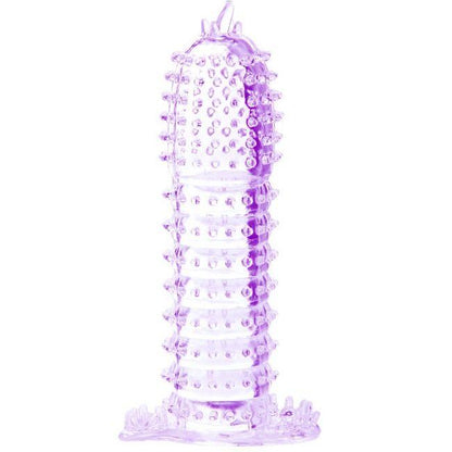 BAILE - FUNDA PARA PENE CON PUNTOS ESTIMULANTES MORADO 14 CM - Sensuana.es