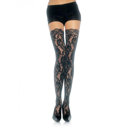 LEG AVENUE - MEDIAS DE ENCAJE FLORAL - Sensuana.es