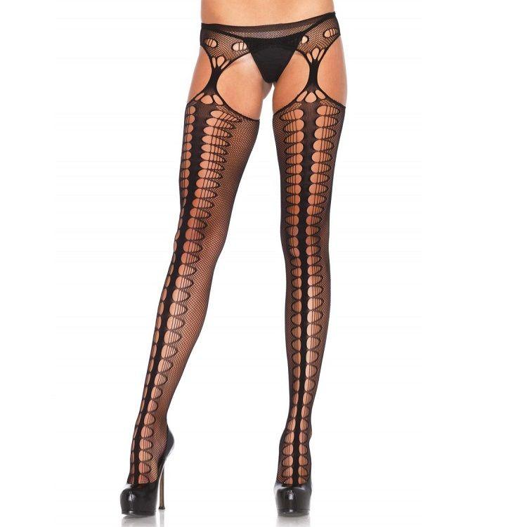 LEG AVENUE - MEDIAS CON LIGUERO EXCLUSIVE NEGRO - Sensuana.es