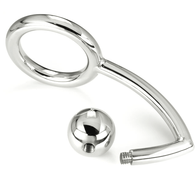 METAL HARD - COCK RING ANILLO CON GANCHO INTRUDER ANAL 45MM - Sensuana.es