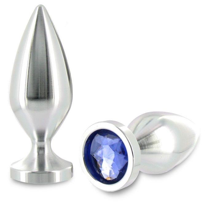 METAL HARD - ANAL PLUG ALIMINUM COLOR CRISTAL MEDIANO 8.89CM - Sensuana.es