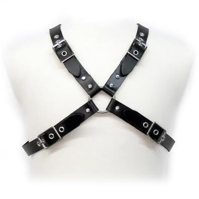 LEATHER BODY - BLACK BUCKLE HARNESS FOR MEN - Sensuana.es