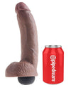 KING COCK - PENE REALISTICO EYACULADOR MARRON 22.86 CM - Sensuana.es